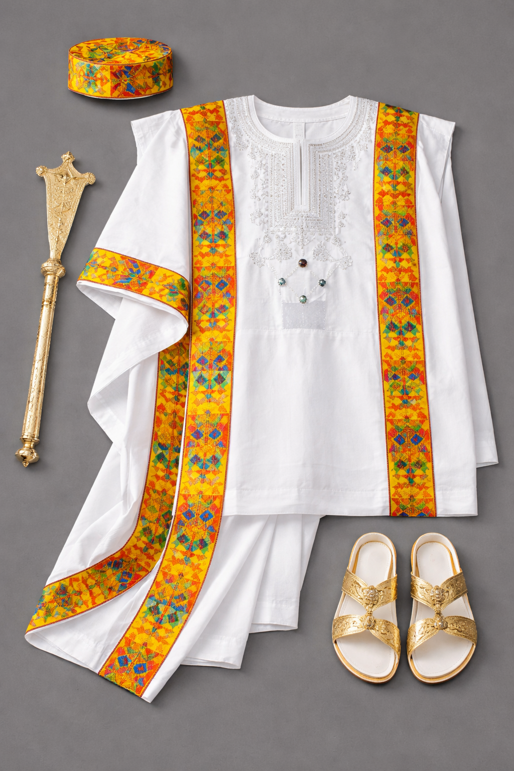 Premium African fabric detail